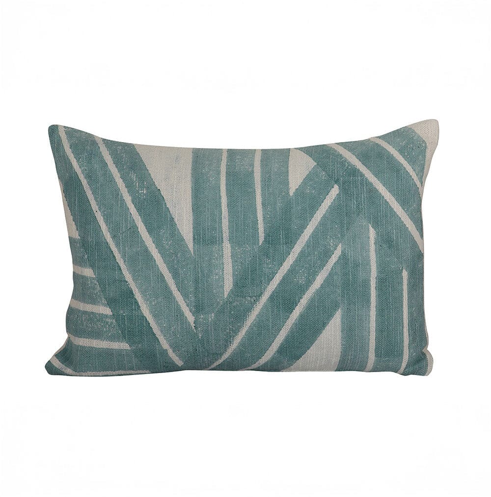 Stripe Sky Throw Pillow, Aqua  - 14x20 inch by The Artisen - Image 4