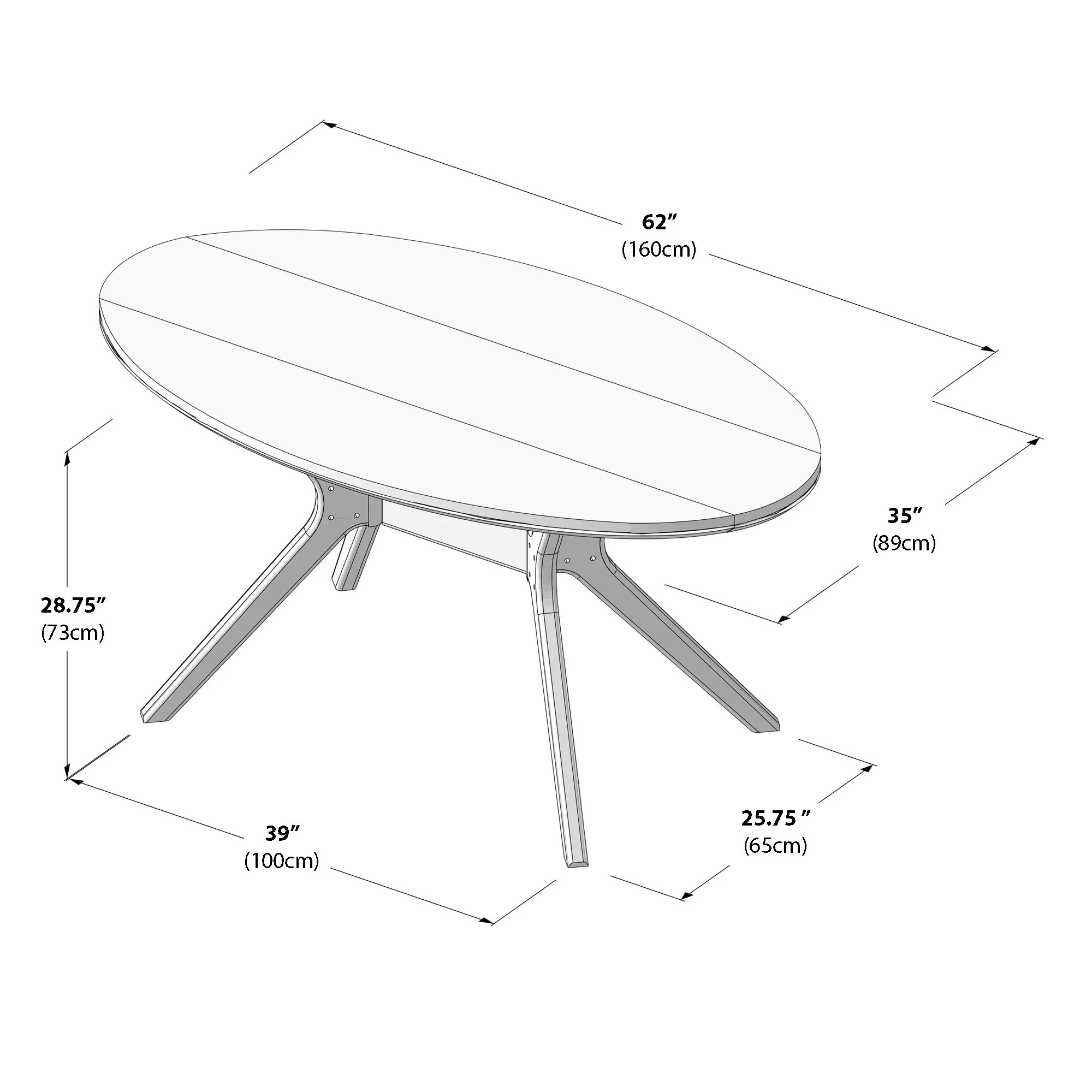 Verso Oval Dining Table - 62" - Image 23