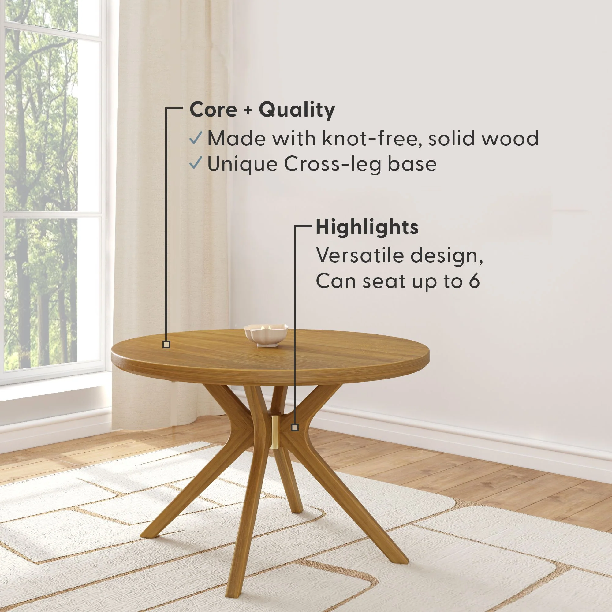 Verso Round Dining Table - 47" - Image 11